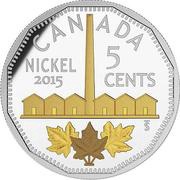5 Cents In the name of George VI; Identification of Nickel, Canada, 2015 reverse image