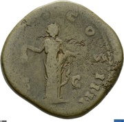 Sestertius - Antoninus Pius LIBERTAS COS IIII S C; Libertas, Rome, 153-154 reverse image