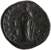 Sestertius - Antoninus Pius LIBERTAS COS IIII S C; Libertas, Rome, 154-155 reverse image