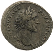 Sestertius - Antoninus Pius TR POT XIX COS IIII S C; Roma obverse image