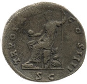 Sestertius - Antoninus Pius TR POT XIX COS IIII S C; Roma, Rome, 155-156 reverse image