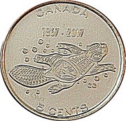 5 Cents - Elizabeth II Living Traditions, Canada, 2017 reverse image
