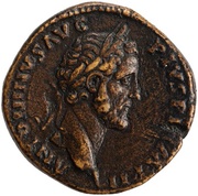 Sestertius - Antoninus Pius TR POT XX COS IIII S C; Annona obverse image