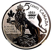 5 Cents In the name of George V; The Forgotten 1927 Designs - 5 Cents, Canada, 2017 reverse image