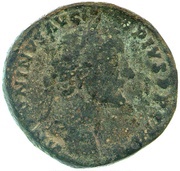 Sestertius - Antoninus Pius TR POT XXI COS IIII S C; Fortuna obverse image