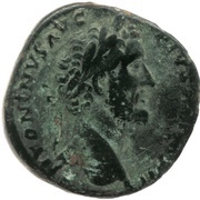Sestertius - Antoninus Pius TR POT XXI COS IIII S C obverse image