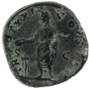 Sestertius - Antoninus Pius TR POT XXI COS IIII S C, Rome, 157-158 reverse image