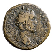 Sestertius - Antoninus Pius TR POT XXI COS IIII LIB VIII S C; Liberalitas obverse image
