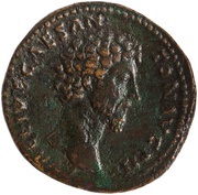 Sestertius - Marcus Aurelius TR POT XII COS II S C; Felicitas obverse image