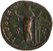 Sestertius - Marcus Aurelius TR POT XII COS II S C; Felicitas, Rome, 157-158 reverse image