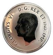 5 Cents In the name of George VI; Caribou obverse image