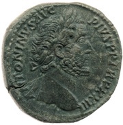 Sestertius - Antoninus Pius PIETATI AVG COS IIII S C; Pietas obverse image
