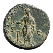 Sestertius - Antoninus Pius VOTA SOL DEC II COS IIII S C, Rome, 158-159 reverse image