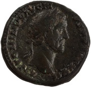 Sestertius - Antoninus Pius VOTA SVSCEP DECENN III COS IIII S C obverse image