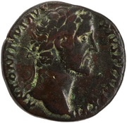 Sestertius - Antoninus Pius VOTA SVSCEPTA DEC III COS IIII S C obverse image