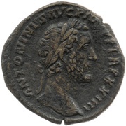 Sestertius - Antoninus Pius CONG AVG VIIII COS IIII S C; Liberalitas obverse image