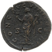 Sestertius - Antoninus Pius CONG AVG VIIII COS IIII S C; Liberalitas, Rome, 160-161 reverse image