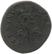 Sestertius - Marcus Aurelius TR POT XV COS III S C; Mars, Rome, 161 reverse image