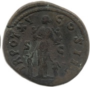 Sestertius - Marcus Aurelius TR POT XV COS III S C; Pietas, Rome, 161 reverse image