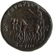 Sestertius - Marcus Aurelius TR POT XV COS III S C, Rome, 161 reverse image
