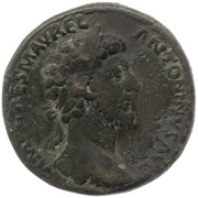 Sestertius - Marcus Aurelius CONCORD AVG TR P XV COS III S C; Concordia obverse image