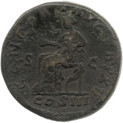 Sestertius - Marcus Aurelius CONCORD AVG TR P XV COS III S C; Concordia, Rome, 161 reverse image