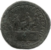 Sestertius - Marcus Aurelius and Lucius Verus LIB AVGVSTOR TR P XV S C COS III; Liberalitas, Rome, 161 reverse image