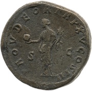Sestertius - Marcus Aurelius PROV DEOR TR P XV COS III S C; Providentia, Rome, 161 reverse image