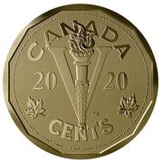 5 Cents In the name of George VI; Victory Nickel, Canada, 2020 reverse image