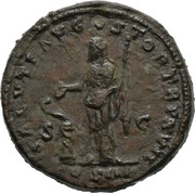 Sestertius - Marcus Aurelius SALVTI AVGVSTOR TR P XV S C COS III; Salus, Rome, 161 reverse image