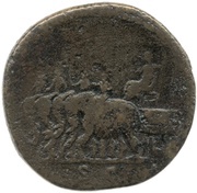 Sestertius - Antoninus Pius Divus and Antoninus Pius S C, Rome, 161 reverse image