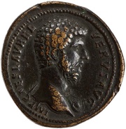 Sestertius - Lucius Verus and Marcus Aurelius CONCORD AVGVSTOR TR P COS II S C obverse image