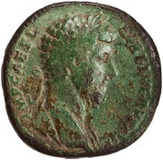 Sestertius - Lucius Verus and Marcus Aurelius CONCORD AVGVSTOR TR P COS II S C obverse image