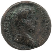 Sestertius - Lucius Verus and Marcus Aurelius LIB AVGVSTOR TR P COS II S C; Liberalitas obverse image