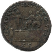Sestertius - Lucius Verus and Marcus Aurelius LIB AVGVSTOR TR P COS II S C; Liberalitas, Rome, 161 reverse image