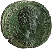 Sestertius - Lucius Verus PROV DEOR TR P COS II S C; Providentia obverse image