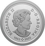 5 Cents In the name of Elizabeth II; Beaver, Silver obverse image