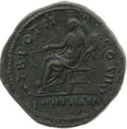 Sestertius - Lucius Verus TR POT II COS II S C FORT RED; Fortuna, Rome, 161-162 reverse image