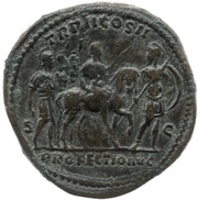 Sestertius - Lucius Verus TR P II COS II S C PROFECTIO AVG, Rome, 161-162 reverse image