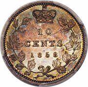 10 Cents - Victoria, Canada, 1858-1901 reverse image