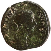 Sestertius - Faustina the Younger CERES S C; Ceres obverse image