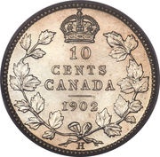 10 Cents - Edward VII, Canada, 1902-1910 reverse image