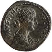 Sestertius - Faustina the Younger HILARITAS S C; Hilaritas obverse image