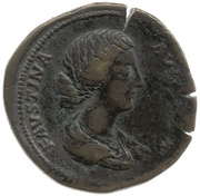 Sestertius - Faustina the Younger MATRI CASTRORVM S C obverse image