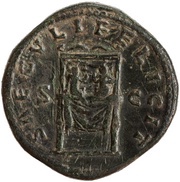 Sestertius - Faustina the Younger, Commodus, and Antoninus Pius SAECVLI FELICIT S C, Rome, 161-176 reverse image