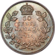 10 Cents - George V reverse image