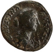 Sestertius - Faustina the Younger TEMPOR FELIC S C; Fecunditas obverse image