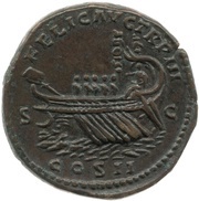 Sestertius - Lucius Verus FELIC AVG TR P III COS II S C, Rome, 162-163 reverse image