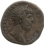 Sestertius - Lucius Verus FELIC AVG TR P III COS II S C; Victory obverse image