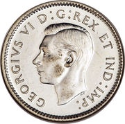 10 Cents - George VI with IND:IMP: obverse image
